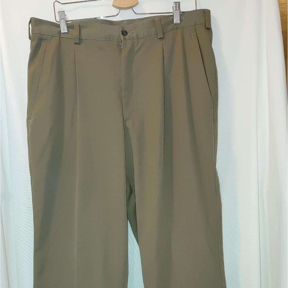 Nike Golf Pleated Cuffed Trouser Pants Olive‎ 2008 36 32 y2k - Picture 2 of 9